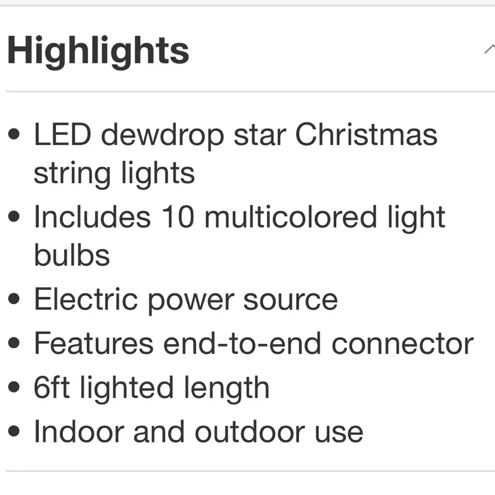 WONDERSHOP NWT 10ct led dewdrop star Christmas indoor/outdoor lights